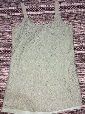 Blouse Style Loft Women’s Medium Lace Floral Mint Green